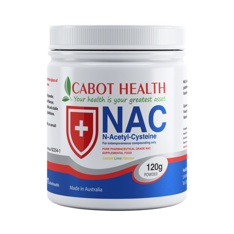 Cabot Health NAC N-Acetyl-Cysteine Powder - Lemon 120g